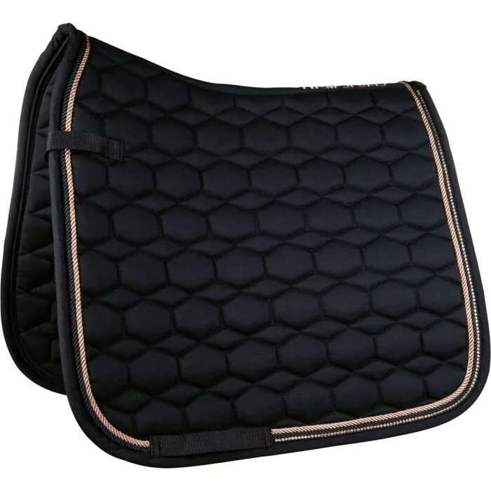 [129569178.0358] Tapis -Rosegold Glamour- Style (Noir/or Rose, Dressage poney)
