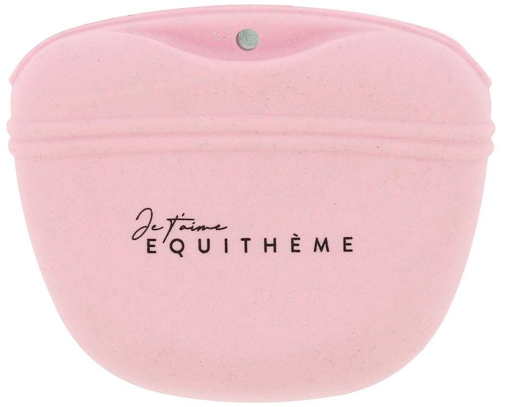 Pochette friandises silicone - Je t'aime EQUITHÈME (Rose)
