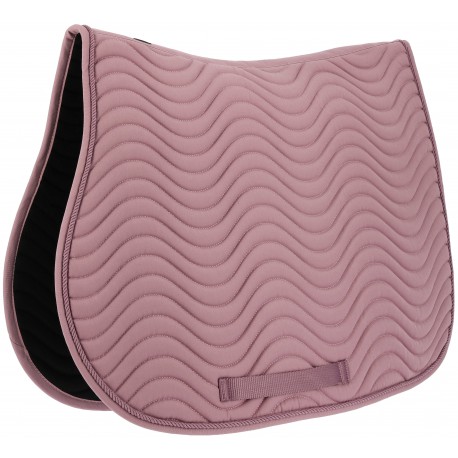 RIDING WORLD Tapis de selle mixte - Wave (Vieux rose, Poney)