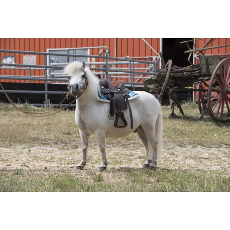 Tapis navajo WESTRIDE matelassé (Rouge/Noir/Blanc, Poney)