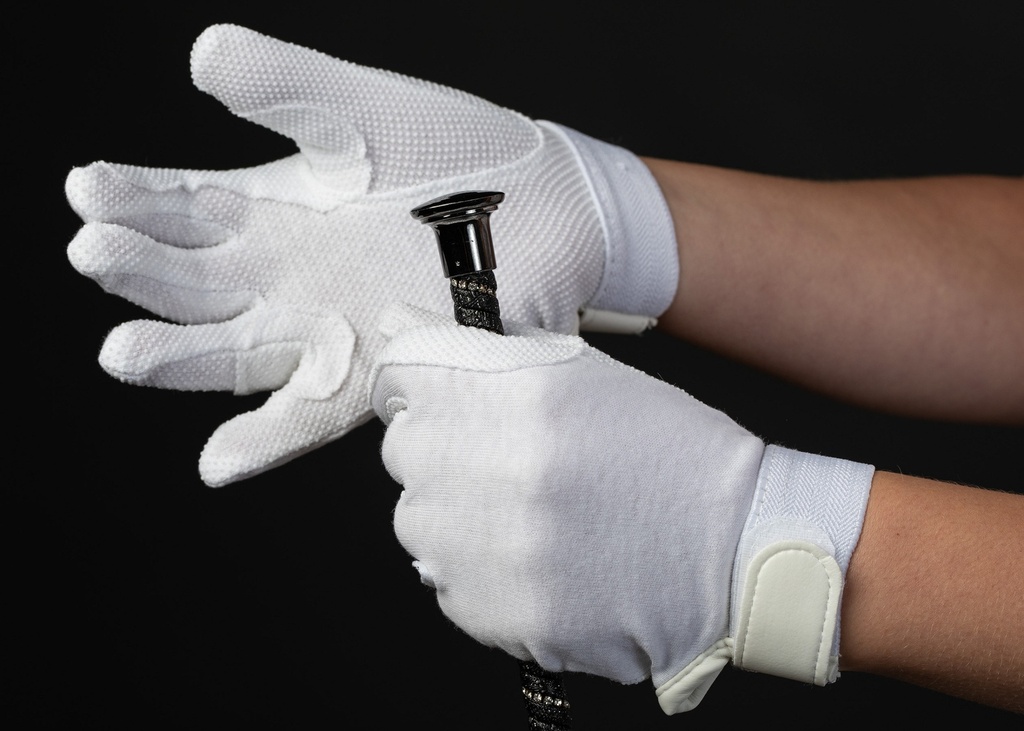 Cotton gants (Blanc, XS)