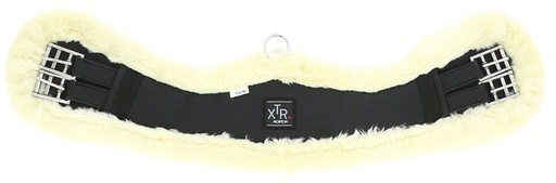 Sangle courte NORTON XTR -Mouton synthétique- (Havane/Écru, 70cm)
