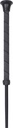 Cravache de dressage Luxe antidérapante noire