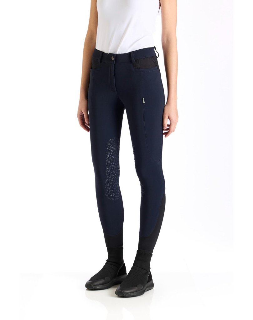 JUMPING RIBBED BREECHES MV - Pantalon d'équitation FEMME EGO7 (Noir, 36)