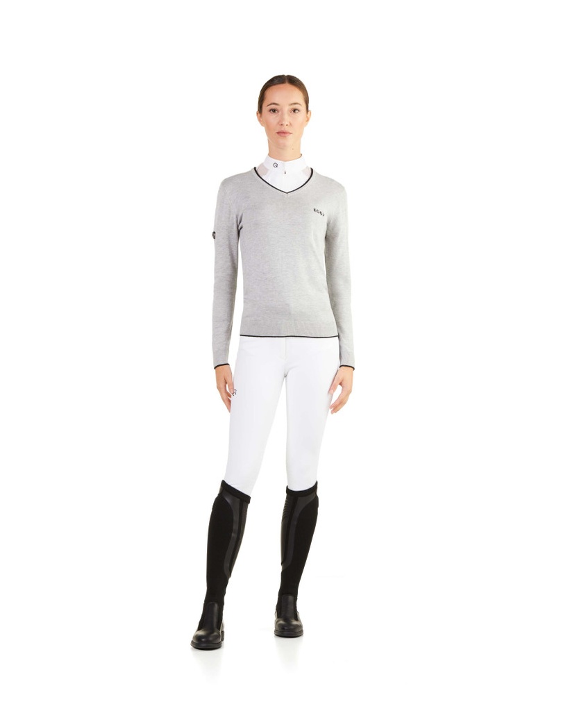 VIC - Pull col V NECK - Confort et élégance | EGO7 (Bleu Marine, 36)