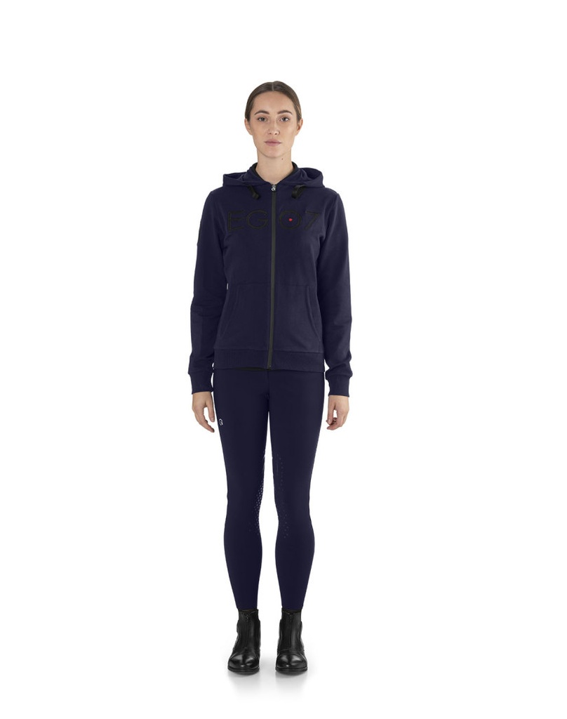 ZIP - Sweat à capuche FEMME - Coton stretch finition carbone | EGO7 (36)