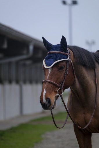 Bonnet chasse-mouches EQUITHÈME "Denim"