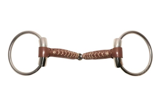 Mors 2 anneaux METALAB "Pinchless" cuir, 17 mm
