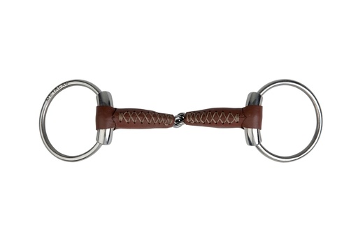 Mors 2 anneaux METALAB "Pinchless" cuir, 20 mm