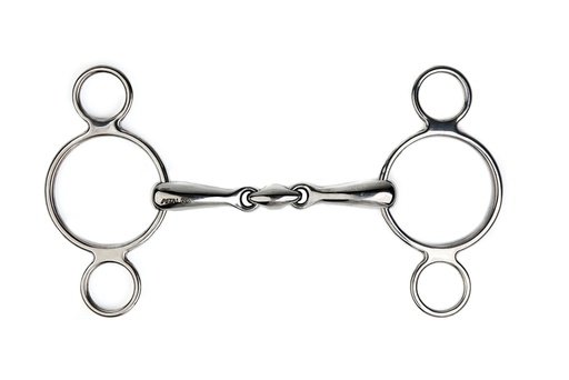 Mors réglable METALAB 3 anneaux, double brisure
