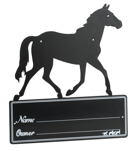 [704118002] Plaque de box HIPPOTONIC “Silhouette de cheval”