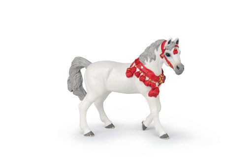 [905051568] Cheval Arabe blanc en tenue de parade PAPO