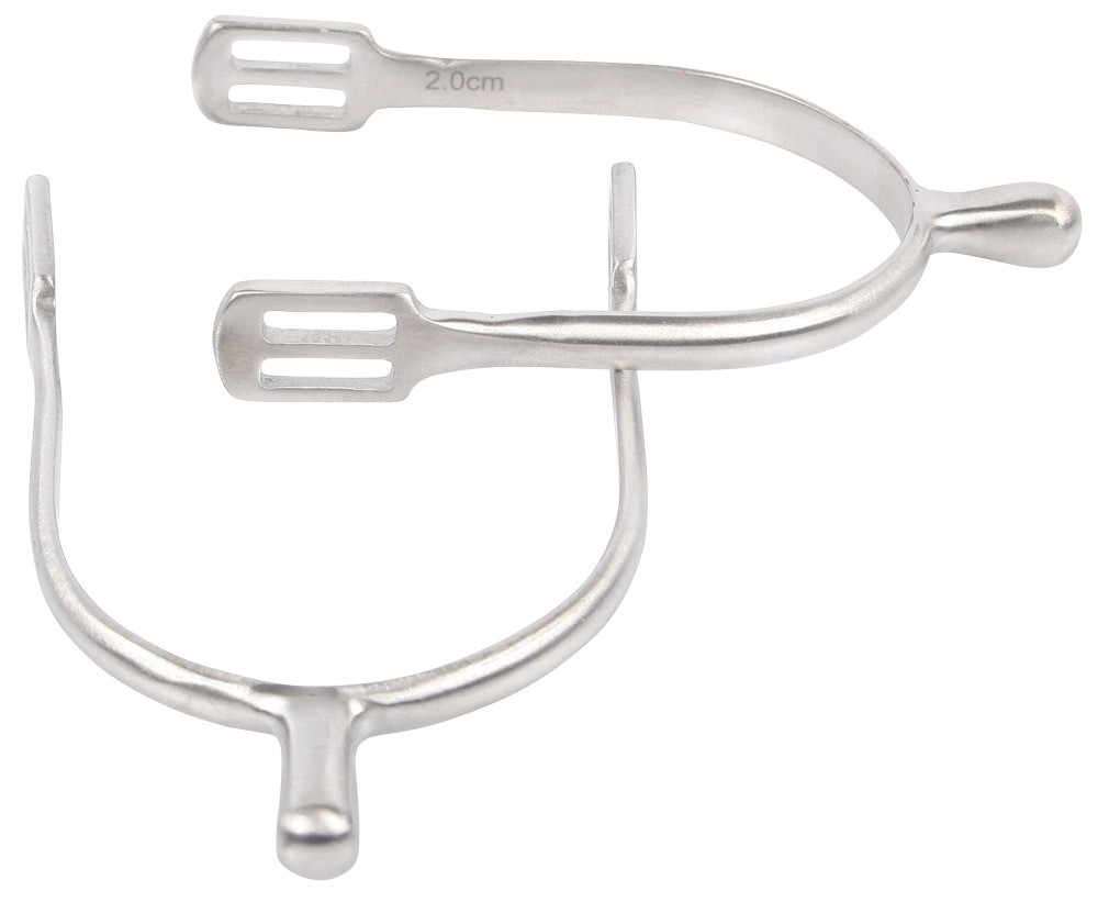 Éperons bouton inox brossé