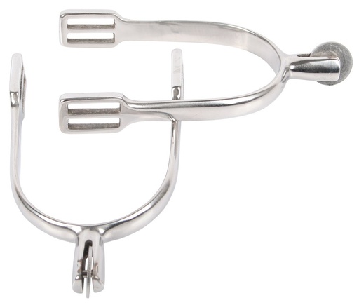 Éperons grande molette lisse inox