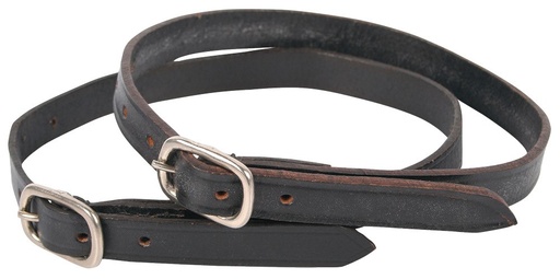 [43200002uni] Lanières d'éperons en cuir noir