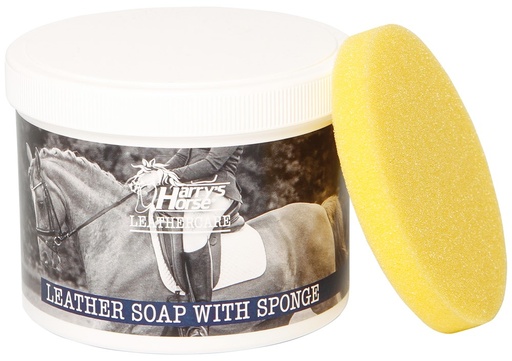 [37900300uni] Savon pour Cuir+éponge, 500ml