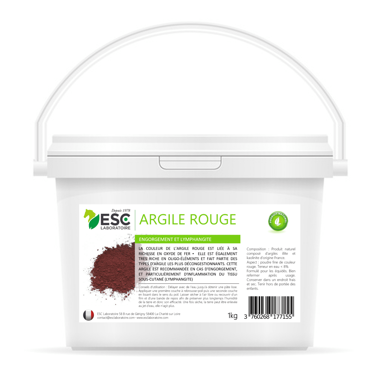 [3760268177155] ARGILE ROUGE – Circulation et décongestion cheval