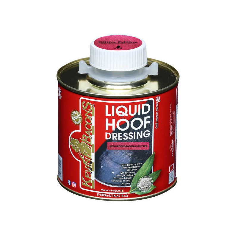 Huile pour sabots KEVIN BACON'S - Hoof Dressing Liquide paillettes Rose