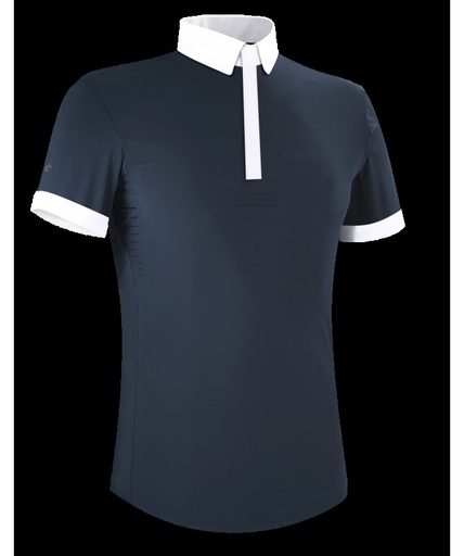 Polo de concours Flags&Cup Wako garçon manches courtes - Marine 10 ans